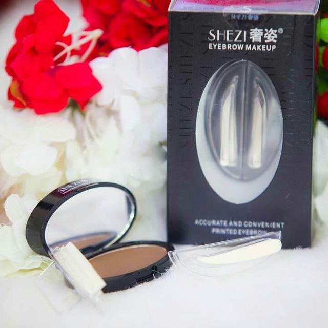 Bột in chân mày 2 khuôn + phấn mày (#03 – Nâu sáng)