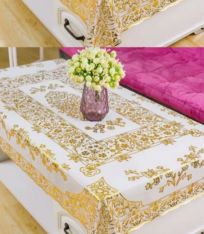 Khăn trải bàn 90-150cm- khăn 60-120cm- khăn trải bàn nhũ vàng sang trọng