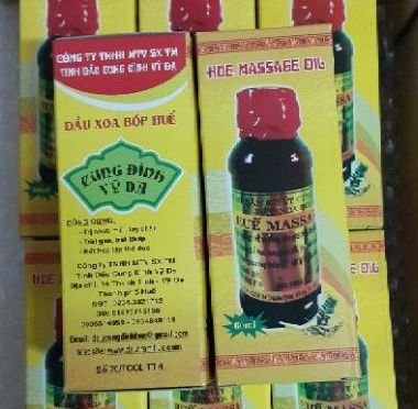 2 Dầu xoa bóp Huế hiệu Cung Đình Vỹ Dạ ( chính hãng 2 chai x 60ml )