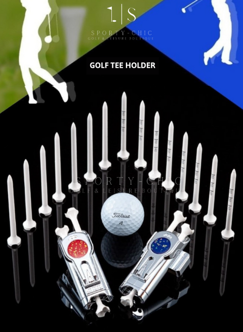 골프 티홀더_초경량 초간단_탈부착_롱티 숏티 포함_한국 수입 정품 [Korea] Tee Golf Holder Ghim Nhỏ Đựng Golf Tee Đeo Thắt Lưng Hàn Quốc