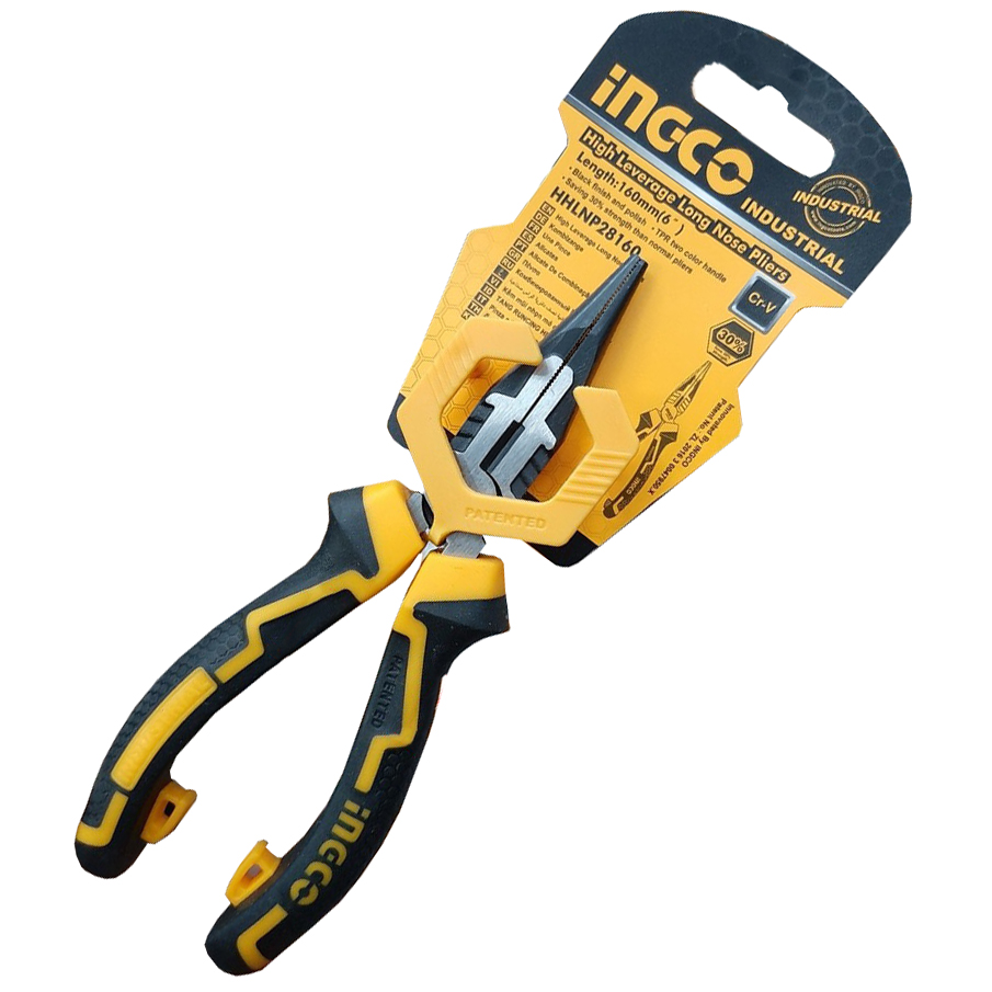 Kềm mũi nhọn mỏ dài cao cấp HHLNP28160 ingco
