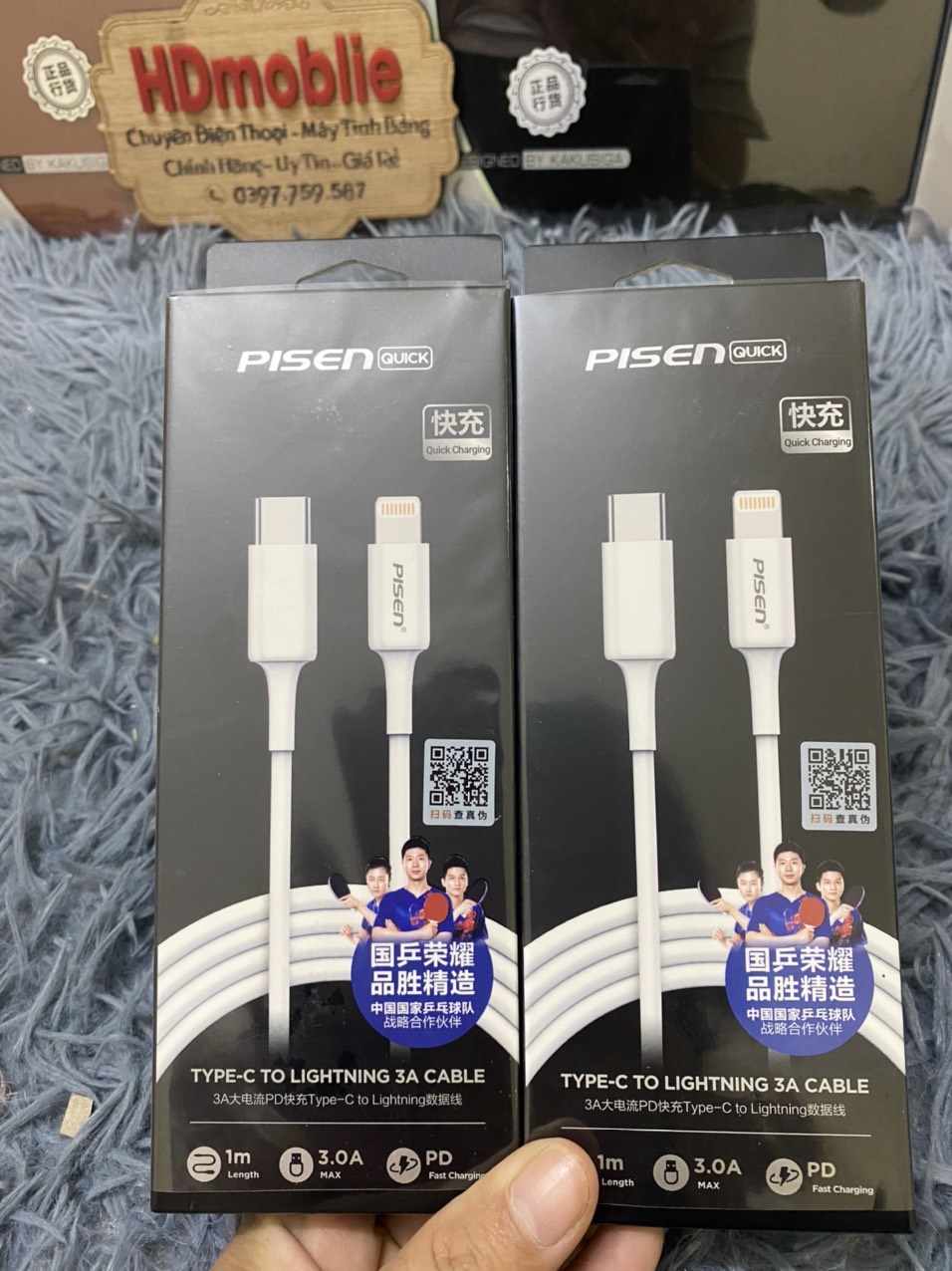 Cáp sạc Pisen Type C-lightning dùng cho iphone,ipad, Sạc nhanh PD không báo lỗi phụ kiện