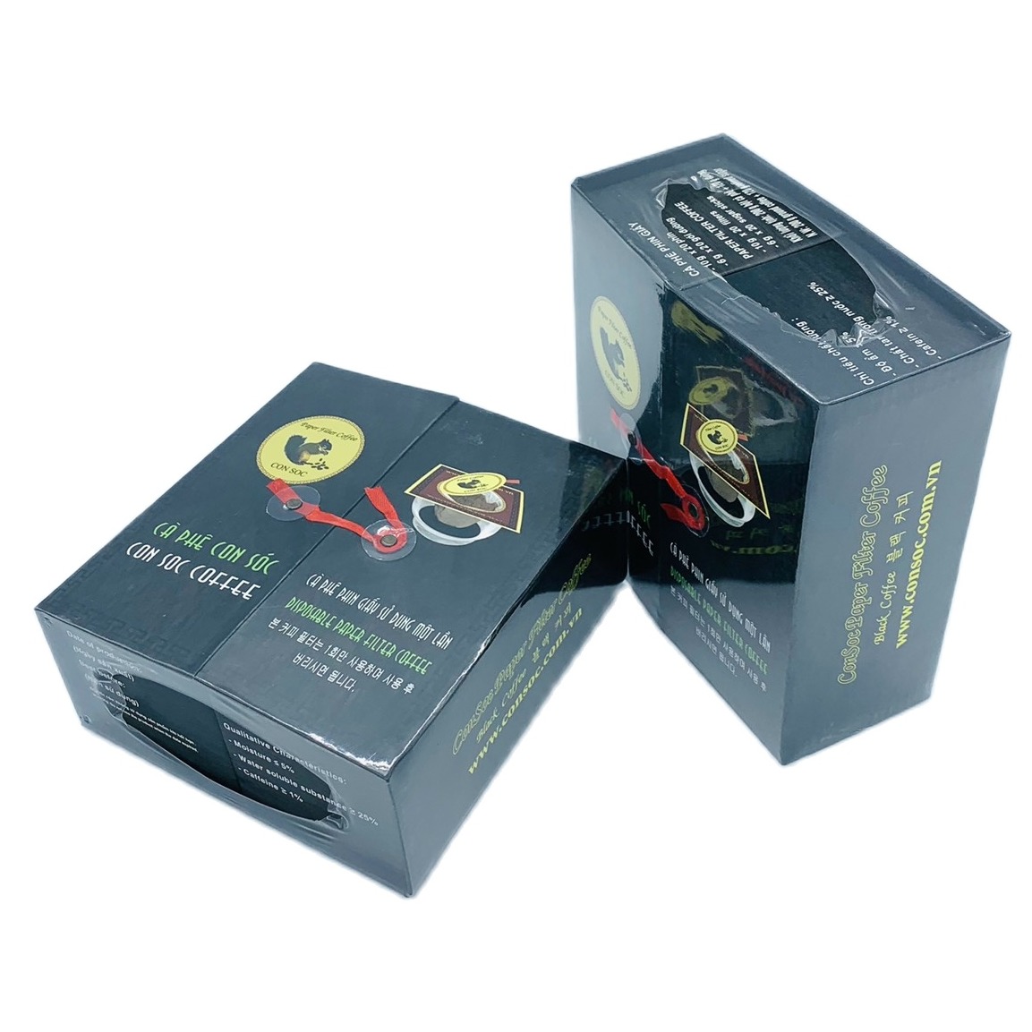 Cà phê Con Sóc Phin Lọc Đen Đôi( Hộp 20 Gói)
