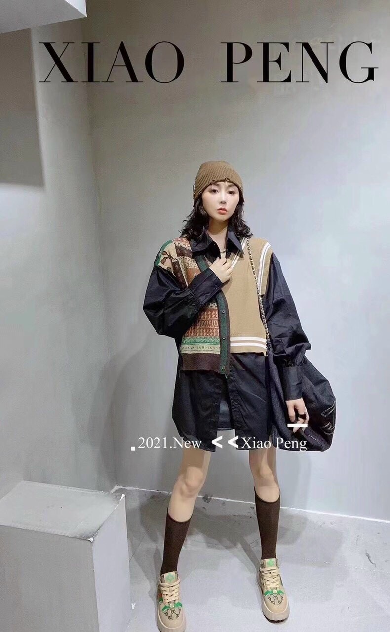 Áo sơ mi pha len thổ cẩm oversize cá tính