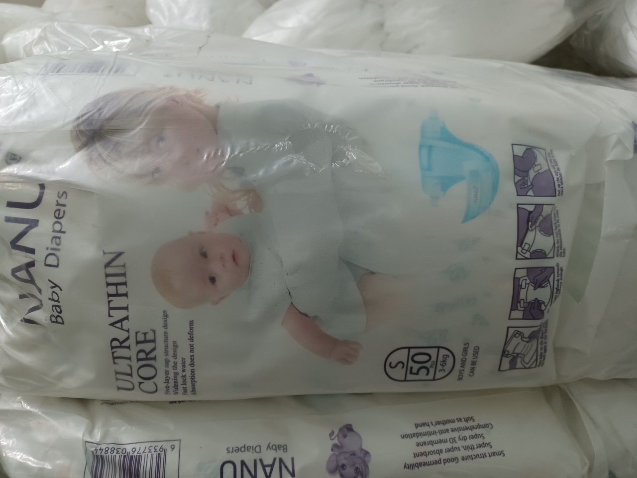 Bỉm tã dán Nanu Size S đến M 50 Miếng
