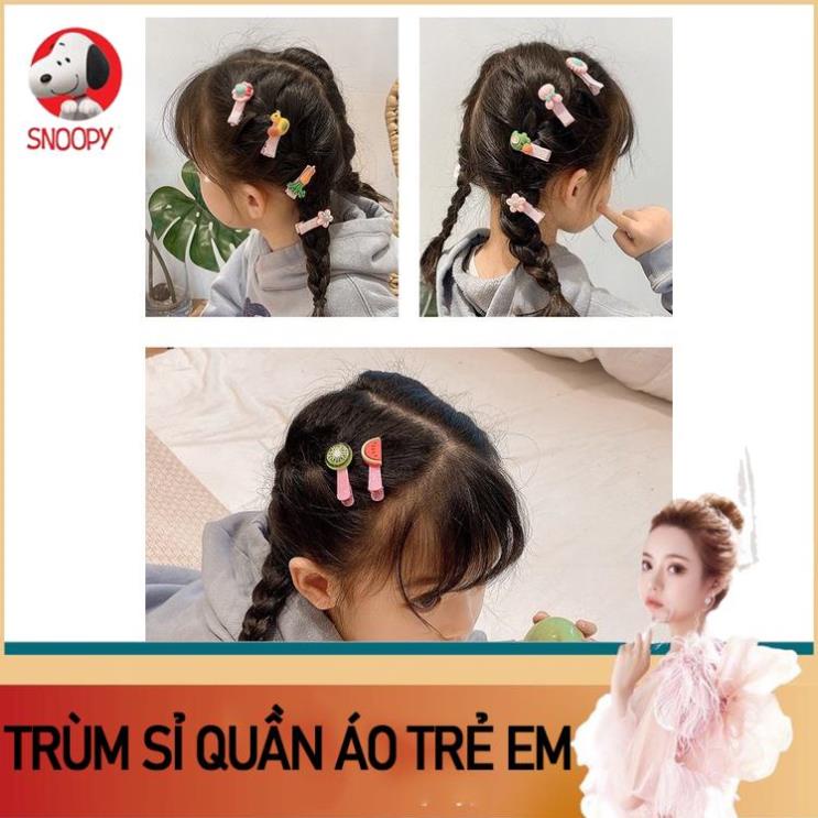 KẸP TÓC TIKTOK  Set 10 kẹp tóc hoa quả hoạt hình cao cấp loại 1 xinh xắn dễ thương cho bé gái