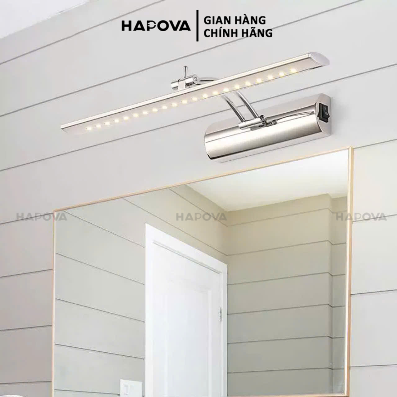 Đèn soi tranh đèn chiếu tranh inox HAPOVA TUVIA 7048