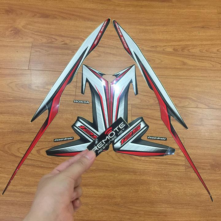 Bộ tem dán xe máy Airblade 125 đời 2013-2014 màu ĐỎ
