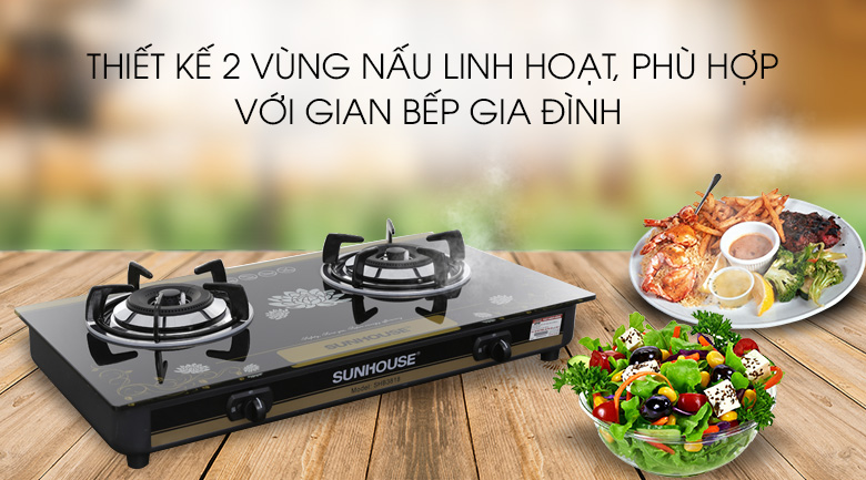 Bếp Gas Đôi Sunhouse SHB-3818