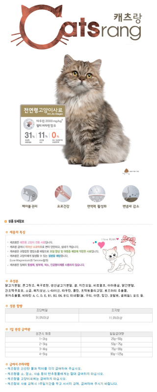 Gói chiết lẻ Thức ăn cho mèo trưởng thành Catsrang 1kg Hàn Quốc