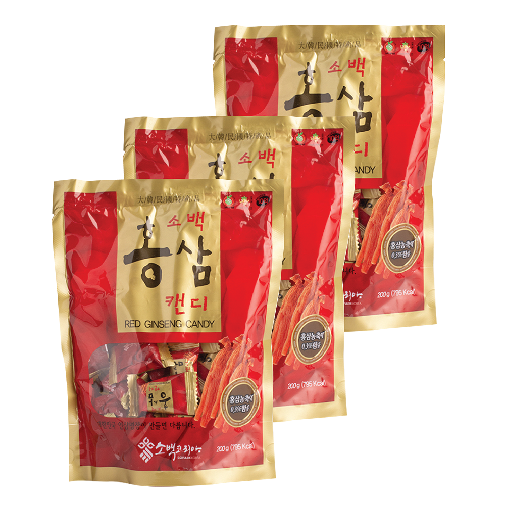 Kẹo Hồng Sâm Sobaek (200g) _ Combo 3 túi