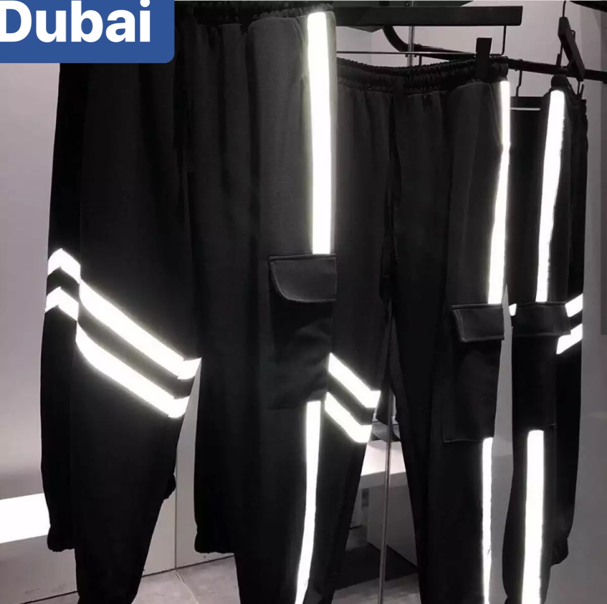 QUẦN JOGGER THỂ THAO NAM NỮ PHẢN QUANG TÚI HỘP,  CHỤP HÌNH ĐÈN FLASH - DUBAI FASHION
