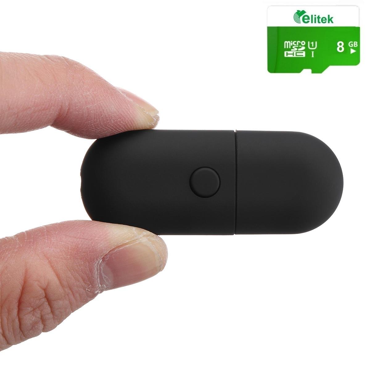 Camera Mini Elitek Hình USB Bầu Dục ECH-5450+ Thẻ Nhớ 8GB