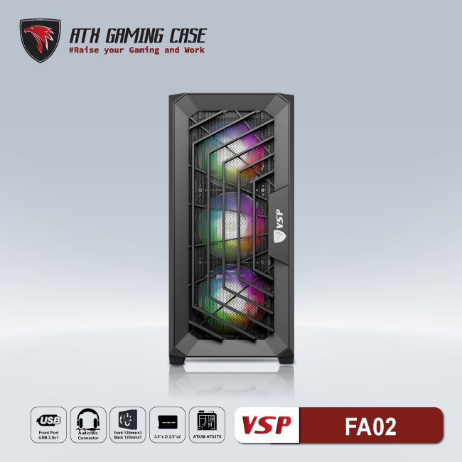 Vỏ Case Máy Tính VSP Gaming FA02 - Hàng Chính Hãng