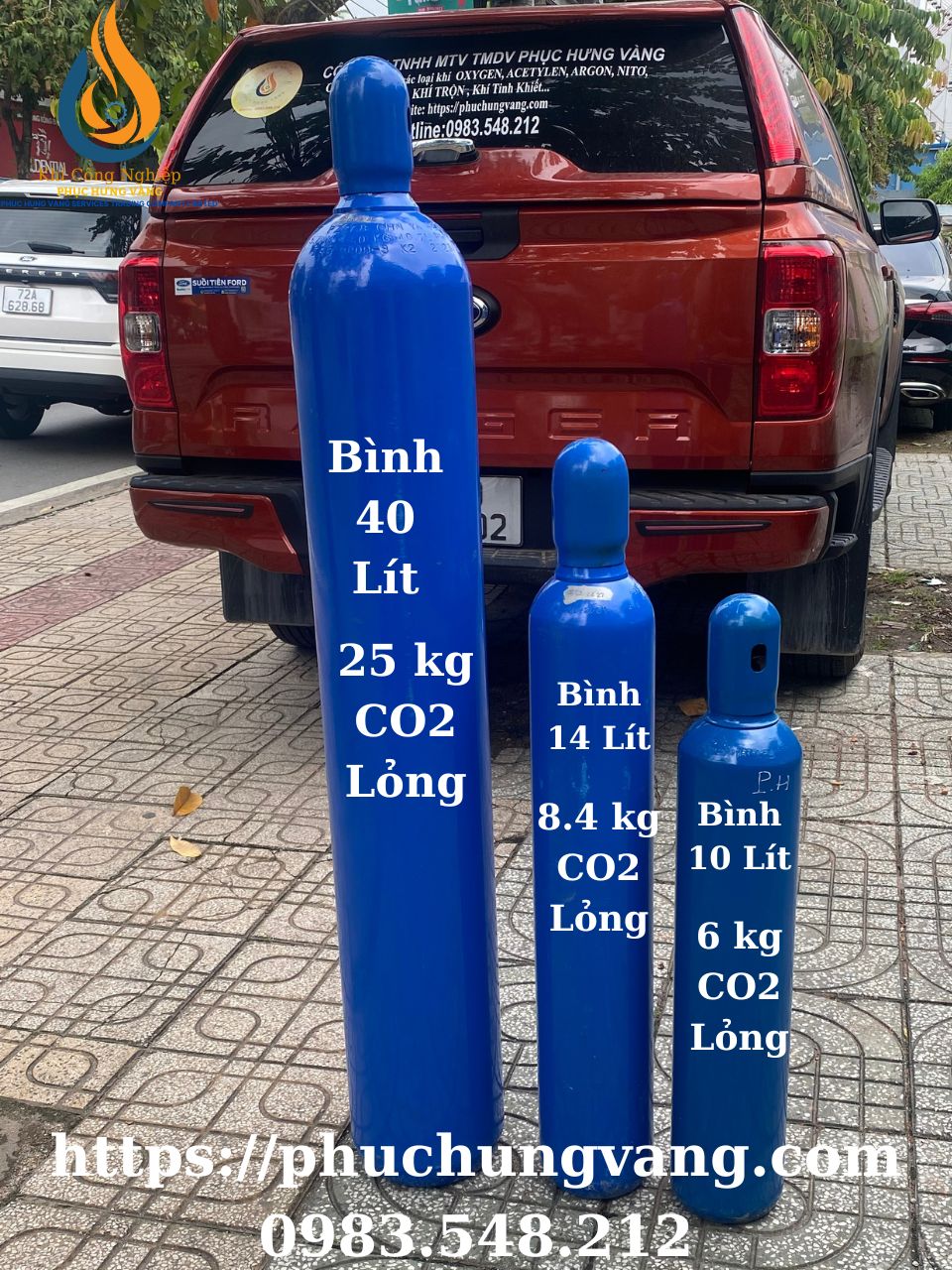 Bình Khí CO2 14 lít - Hàn MiG