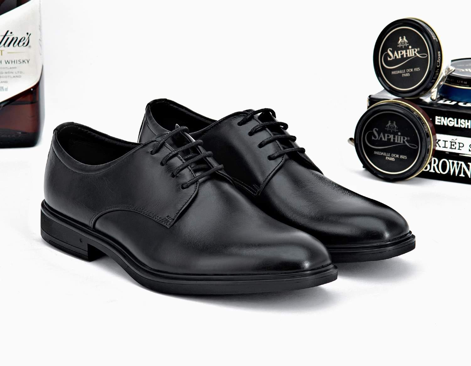 Giày công sở nam da bò Giày buộc dây nam da bò Giày tây nam Cao cấp thời trang thương hiệu DOAZ D-18 BA hàng xuất khẩu Da bò nhập khẩu Ấn Độ nguyên tấm dầy dặn êm mượt Lót da cừu Lót đế da bò ĐẾ CAO SU CAO CẤP