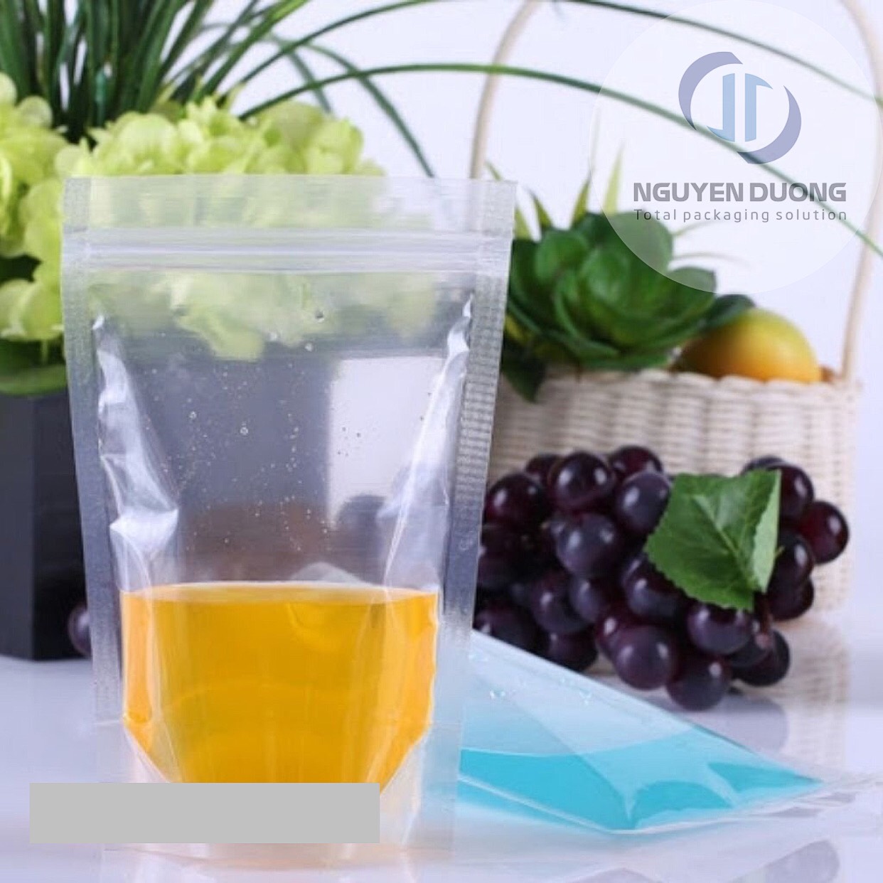 1kg Túi Zip trong suốt đáy đứng