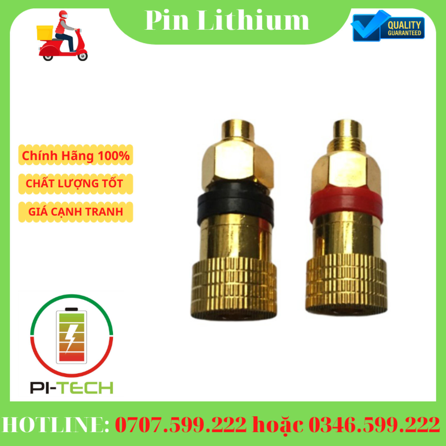 Cọc Bình Bằng Đồng Nguyên Chất (1 cặp)