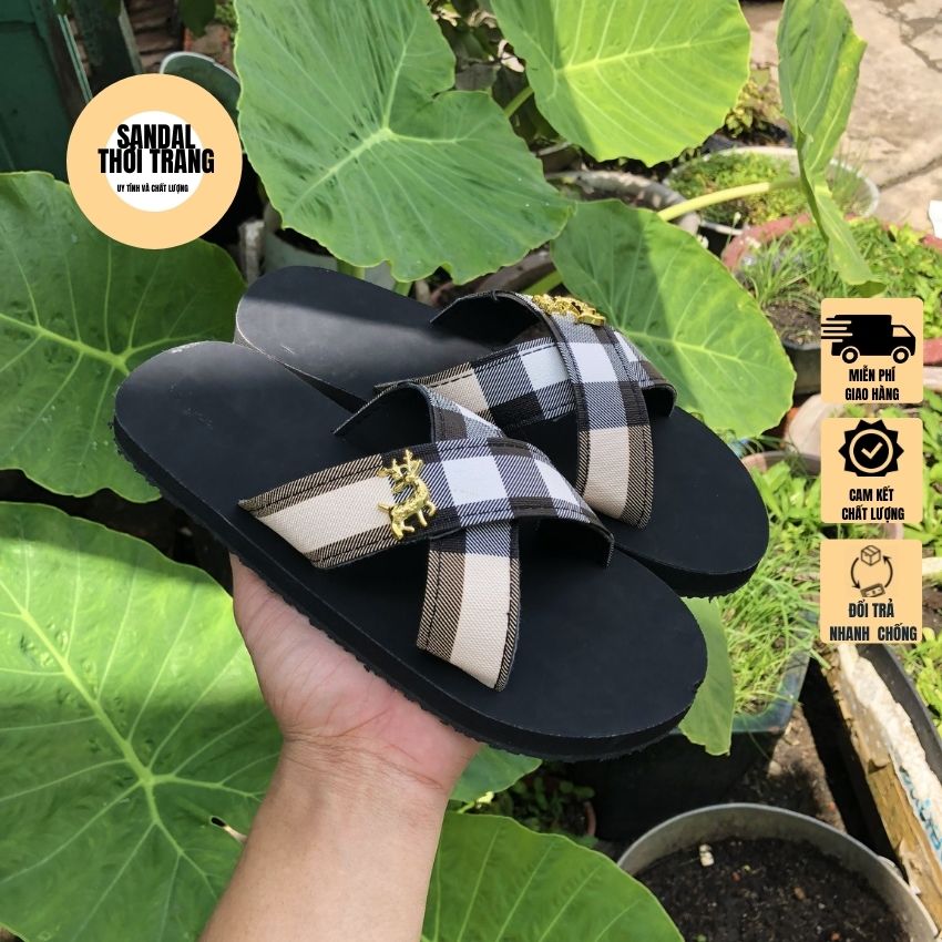 [MIỄN PHÍ SHIP]Dép sandal quai chéo xỏ ngón nư nam đế đen full size 30-44 (ẢNH THẬT 100%) SANDALTHOITRANG