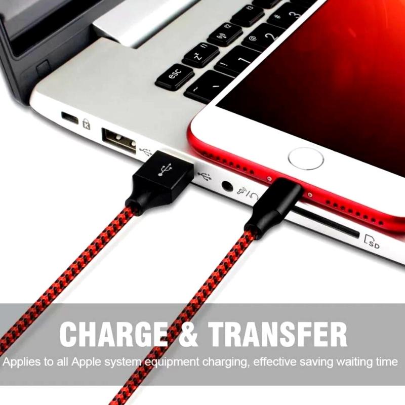 [Giảm giá] Dây sạc iphone, Cáp sạc iphone bọc dù chống đứt dùng cho iphone ,airpod...