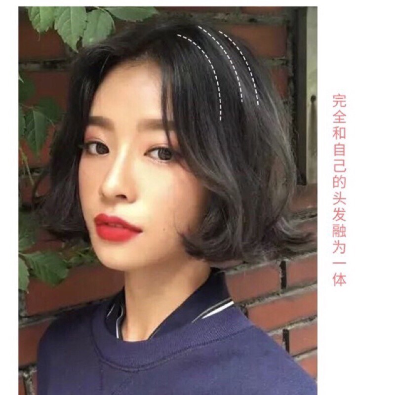 tóc giả kẹp phồng 2 bên ngắn-💕❤️