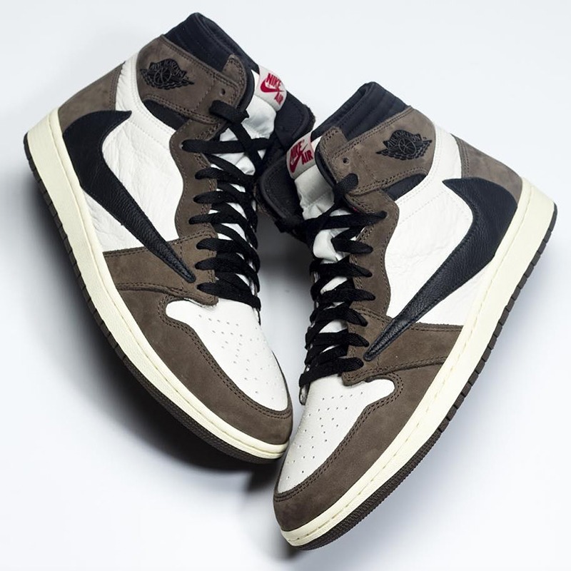 Giày Sneaker Air J0rdan 1 High Travis Scott  ( Giày Thể Thao Nam nữ JD1 Cao cổ màu nâu)
