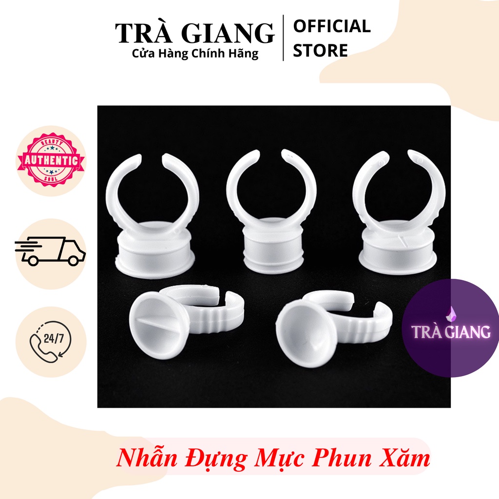 100 Chum Nhẫn Đựng Mực Phun Xăm