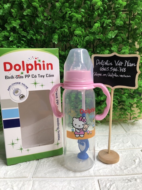 Bình Sữa Cổ Hẹp Có Tay Cầm Dolphin 120Ml/240Ml