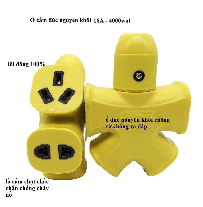 Ổ cắm đúc chống vỡ 16a- 4000w