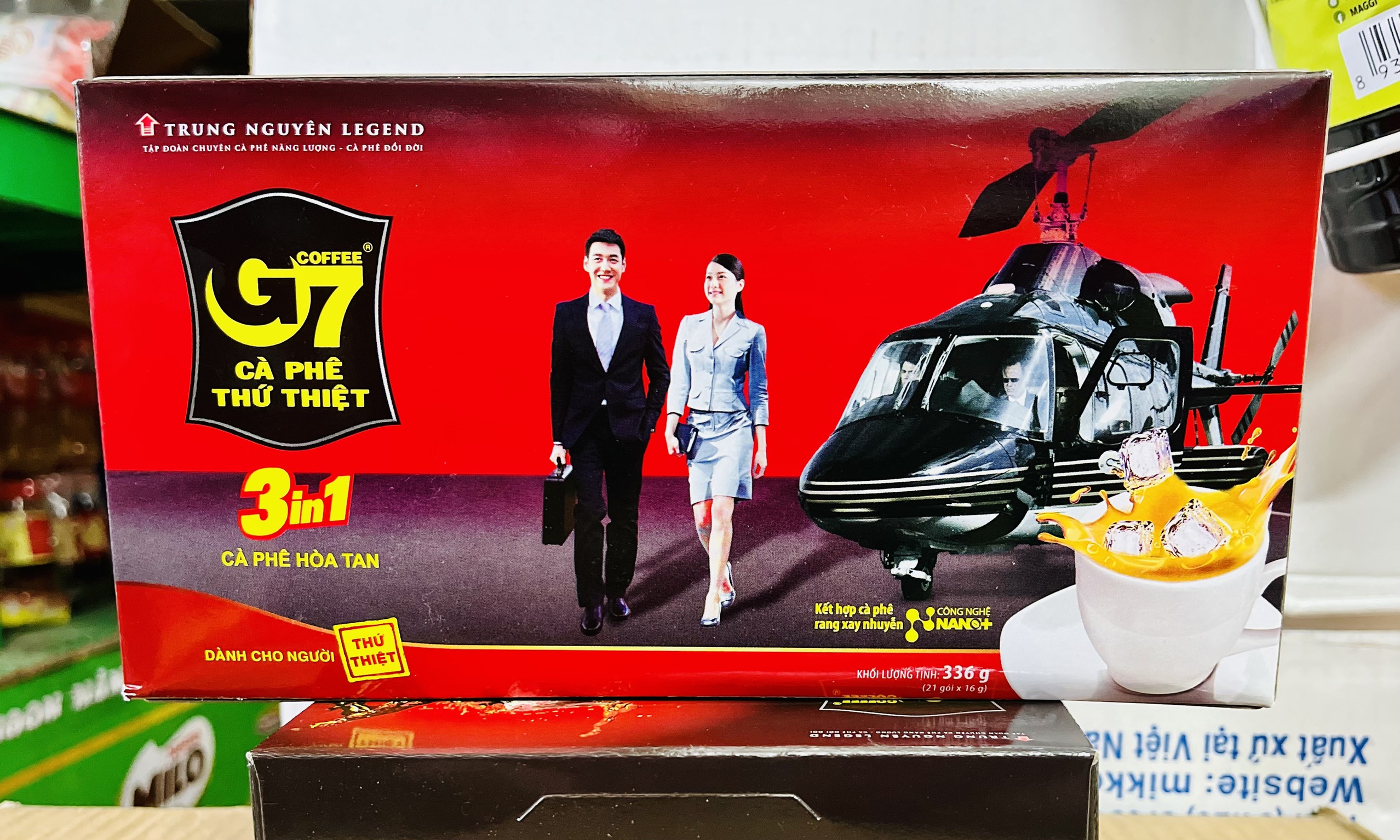 Cà phê đen/Cà phê sữa G7 - Cà phê Trung Nguyên dạng hộp (15 - 21 gói x 16g)