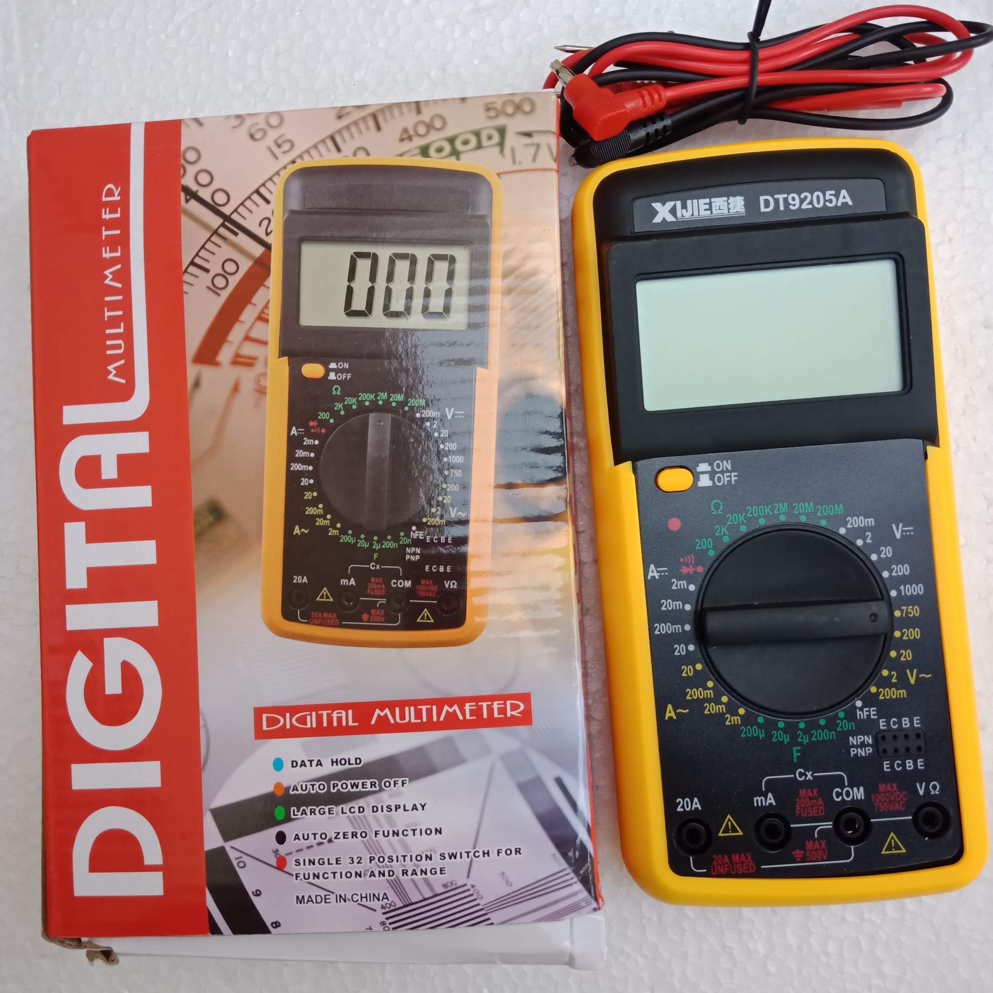 [TẶNG PIN] Đồng hồ vạn năng kỹ thuật số DT-9205A, digital multimeter