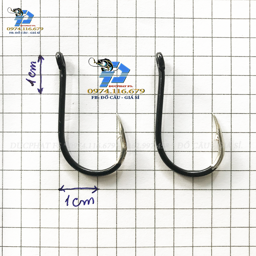 Marauto black No. 12 fishing hook