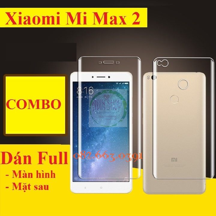 Dán ppf xiaomi mi max/ max 2/ max 3 bóng nhám cho màn hình, mặt lưng