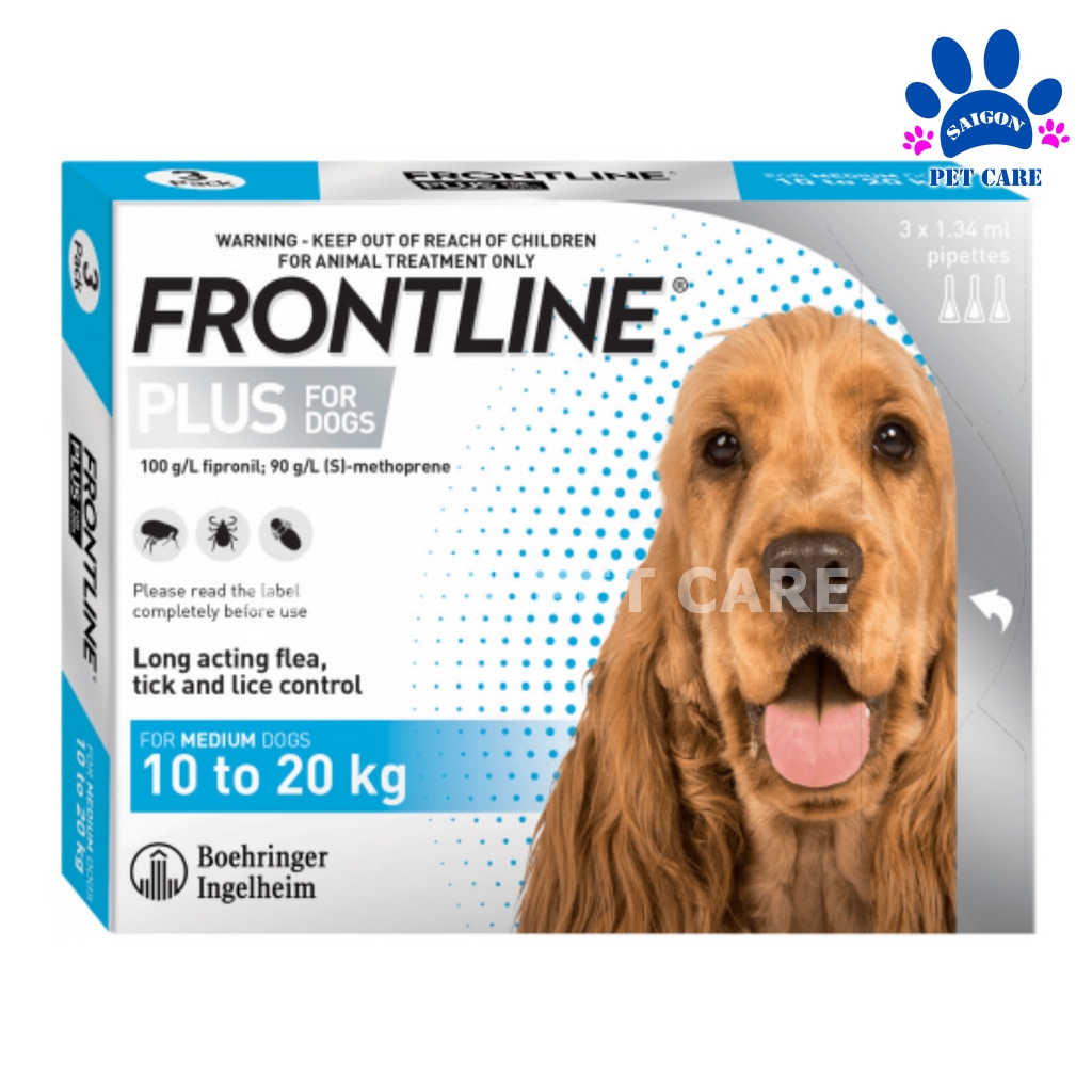 Nhỏ gáy trị ve rận, bọ chét Frontline Plus cho chó (1 ống)
