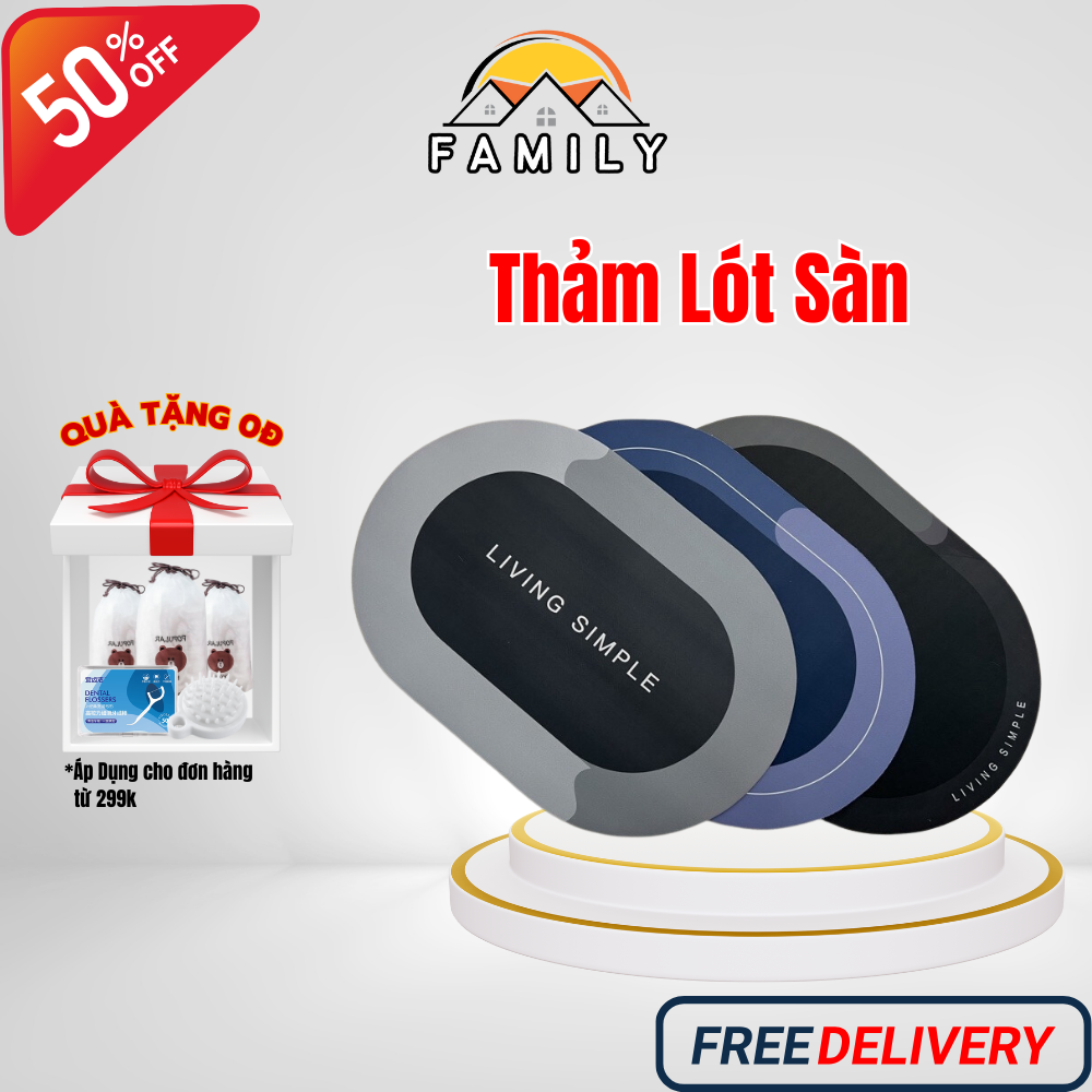 Thảm trải sàn nhà tắm & nhà vệ sinh Nappa siêu mềm thấm hút nhanh chóng ...