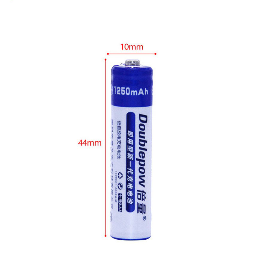Combo Sạc 6 Khe Kèm 12 Viên Pin Sạc (6 Pin Sạc AA Doublepow 1200mAh  và 6 Pin AAA 1250 mAh)