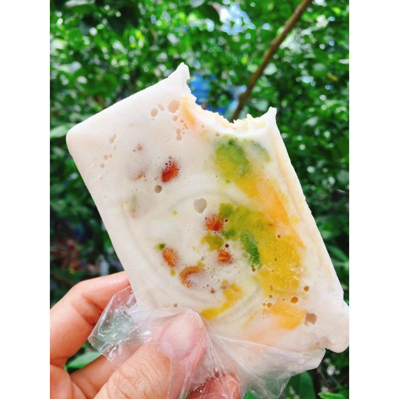 KEM CHUỐI MIX TRÁI CÂY SIÊU BÉO 10 cây (giao tphcm)