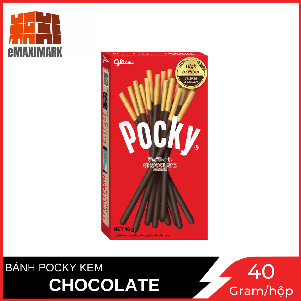 Bánh que phủ kem glico pocky vị sô cô la hộp 40g