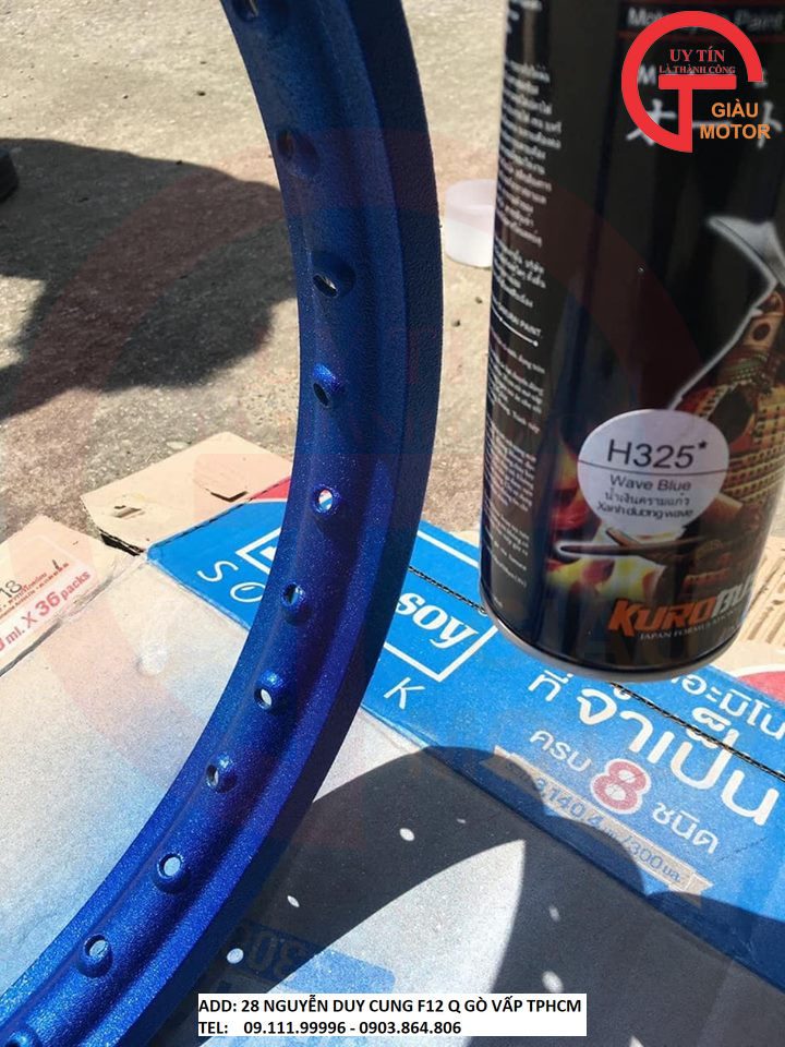 Sơn xit Samurai H325 màu xanh dương Wave Honda  Wave Blue