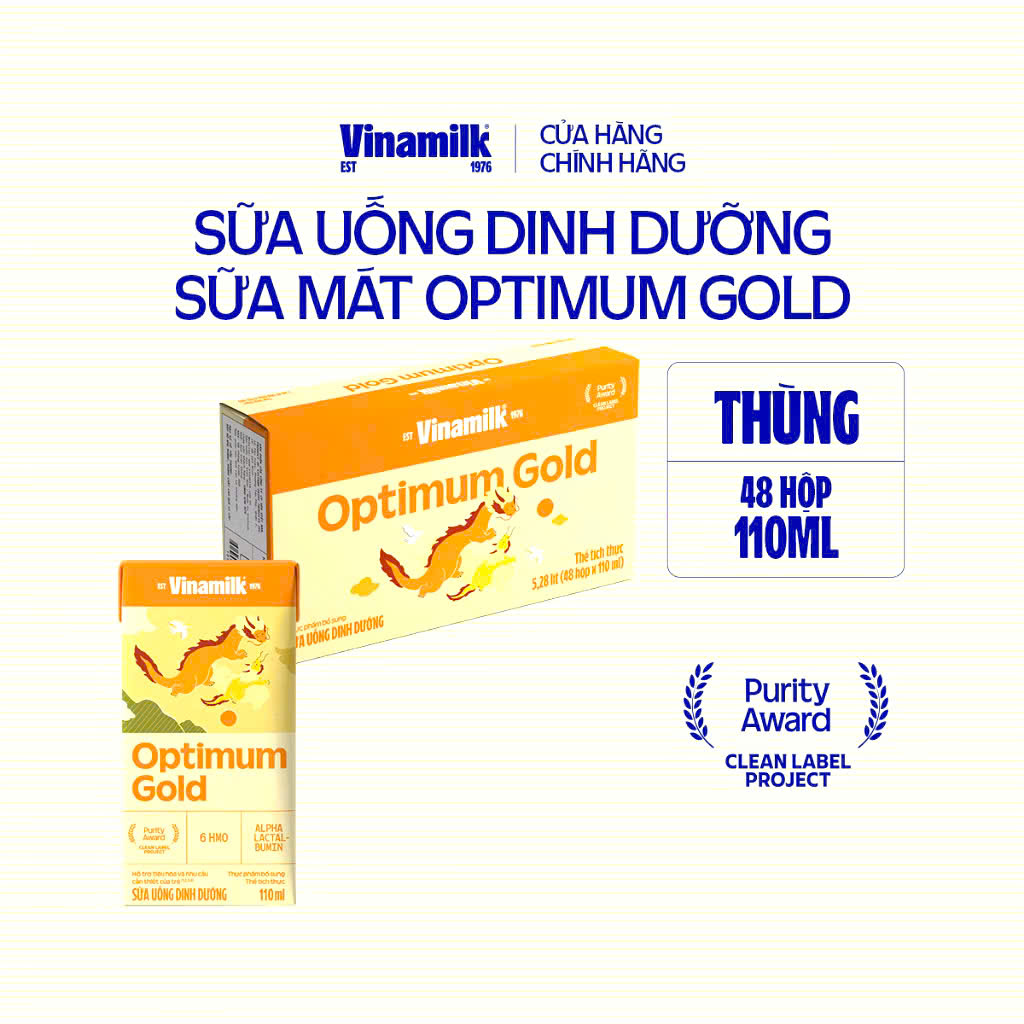THÙNG 48 HỘP SỮA BỘT PHA SẴN OPTIMUM GOLD 110ML.
