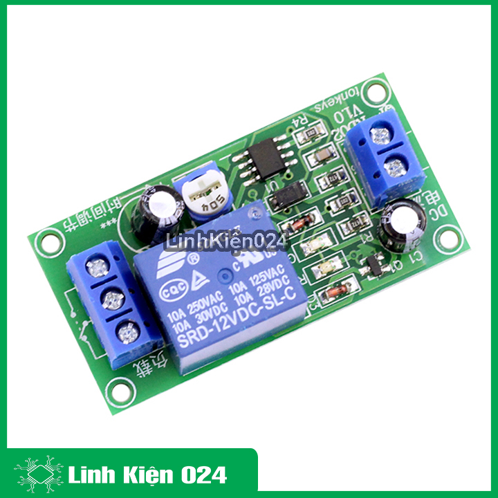 (XẢ HÀNG) Module tạo trễ NE555 đóng cắt relay 12vdc thời gian 0-60s