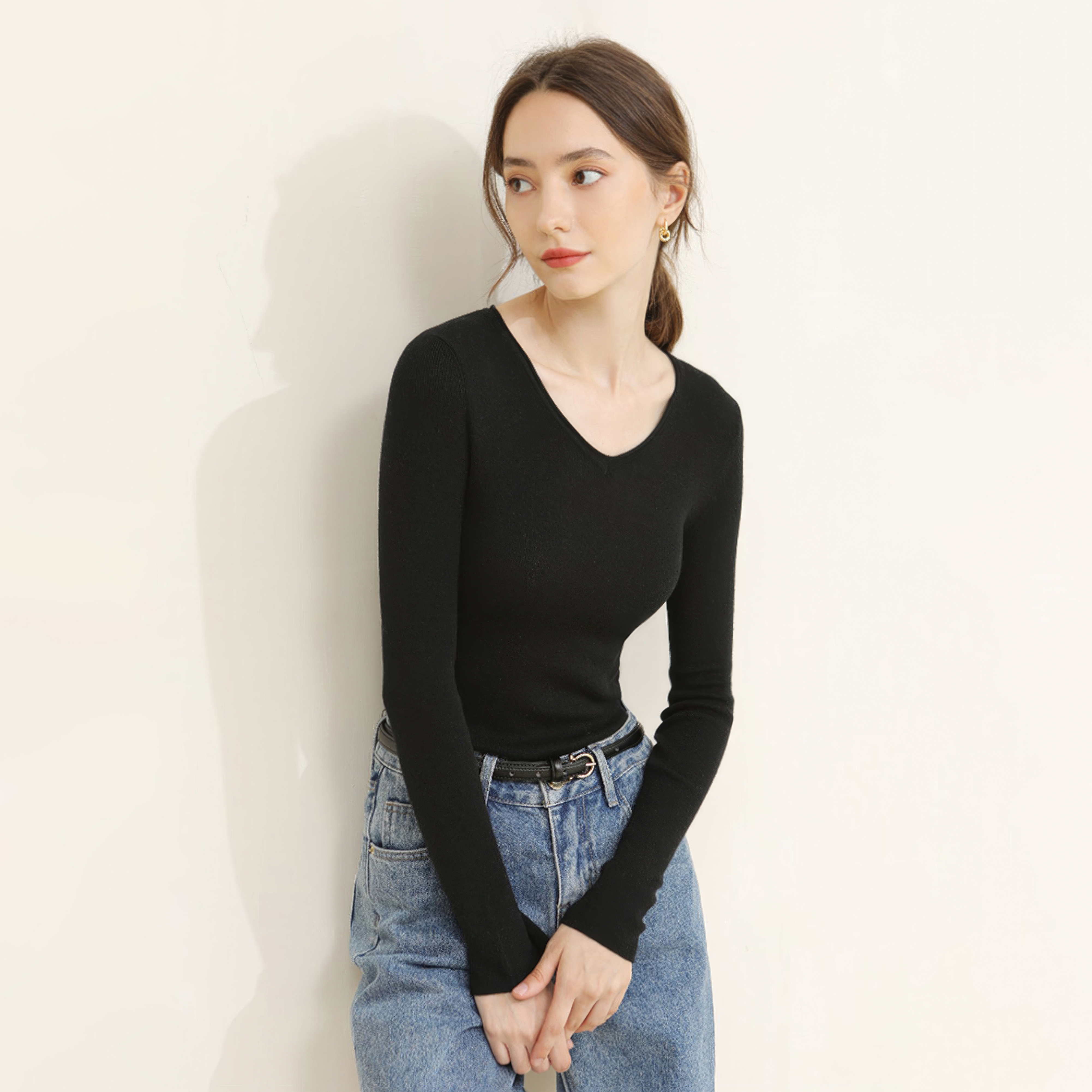 Áo Dài Tay Cổ V CLADA Essential