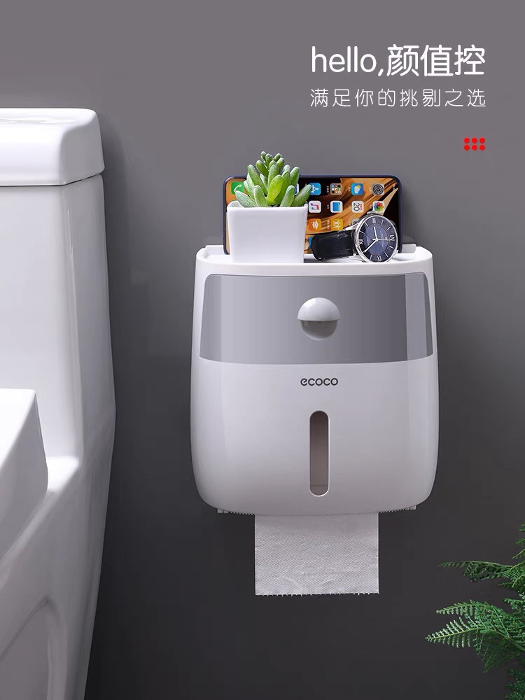 Hộp đựng giấy vệ sinh 2 in 1 ECOCO E1804 dành cho nhà đẹp