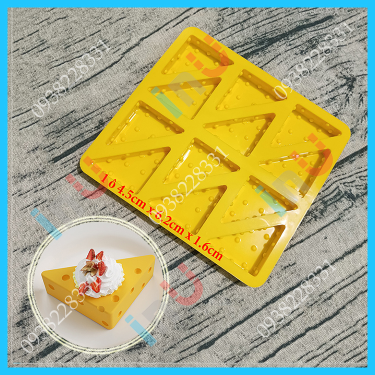 HCM - Khuôn silicon tròn phô mai nướng bánh bông lan, đổ râu câu phô mai