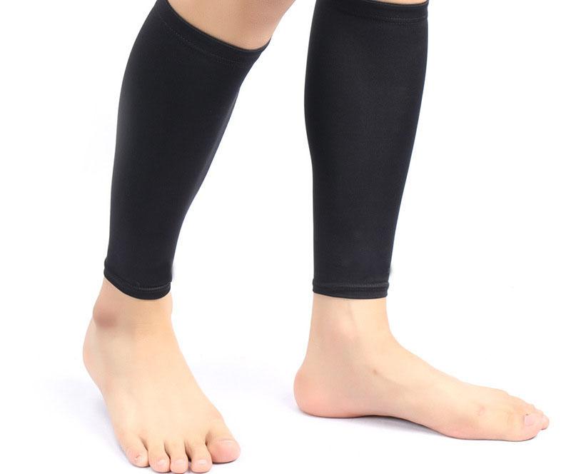 Bó ống chân thể thao - tất bảo vệ chân co giãn - đen HT005