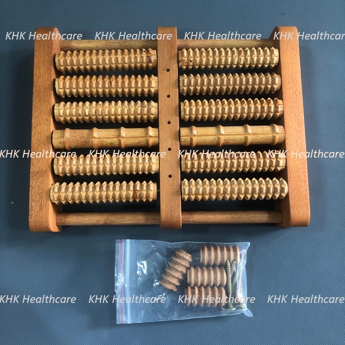 Bàn Lăn Chân Gỗ Massage 6 Hàng MIỀN NAM ( 31 X 24 X 10 Cm)
