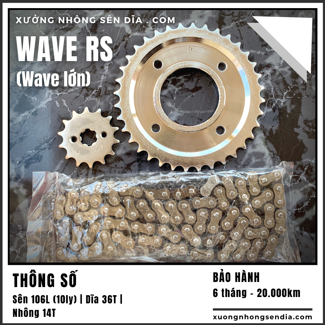 [FreeshipMAX] [HCM]BỘ NHÔNG SÊN DĨA WAVE RS TRẮNG