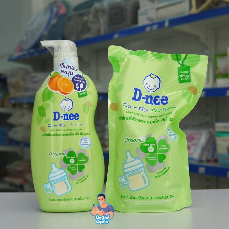 Nước rửa bình sữa Dnee Organic 620ml,600ml,500ml - Ongbodemo