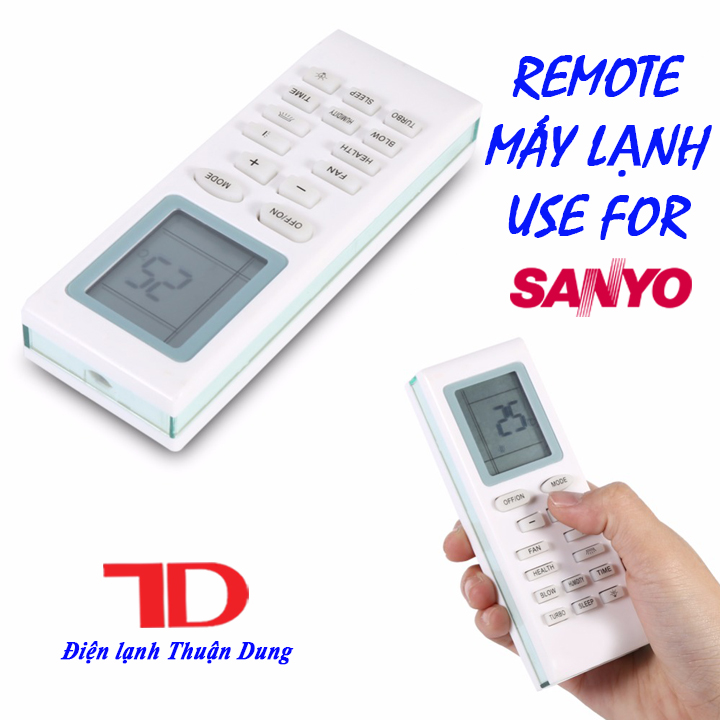 Remote, điều khiển dùng cho máy lạnh Sanyo  - Điện Lạnh Thuận Dung