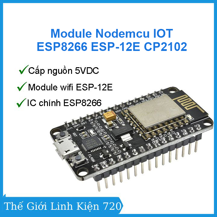 Module thu phát wifi iot esp8266 v12 mini cp2102